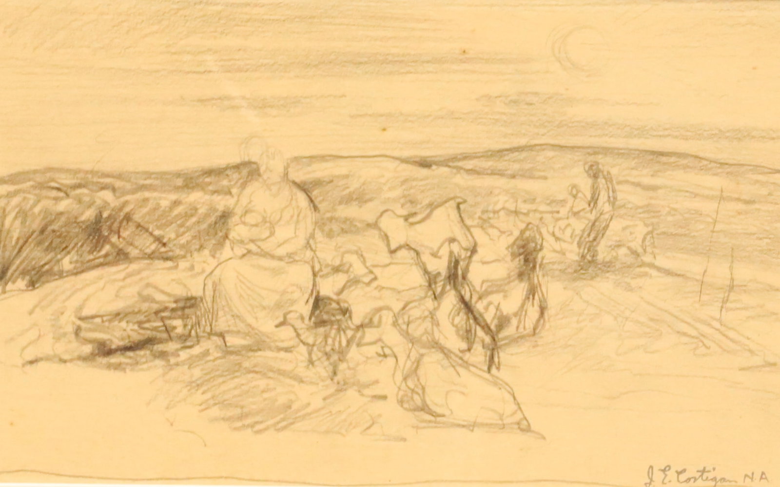 PENCIL SKETCH, JOHN COSTIGAN (1 of 5)