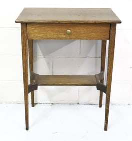 OAK ONE DRAWER SIDE TABLE