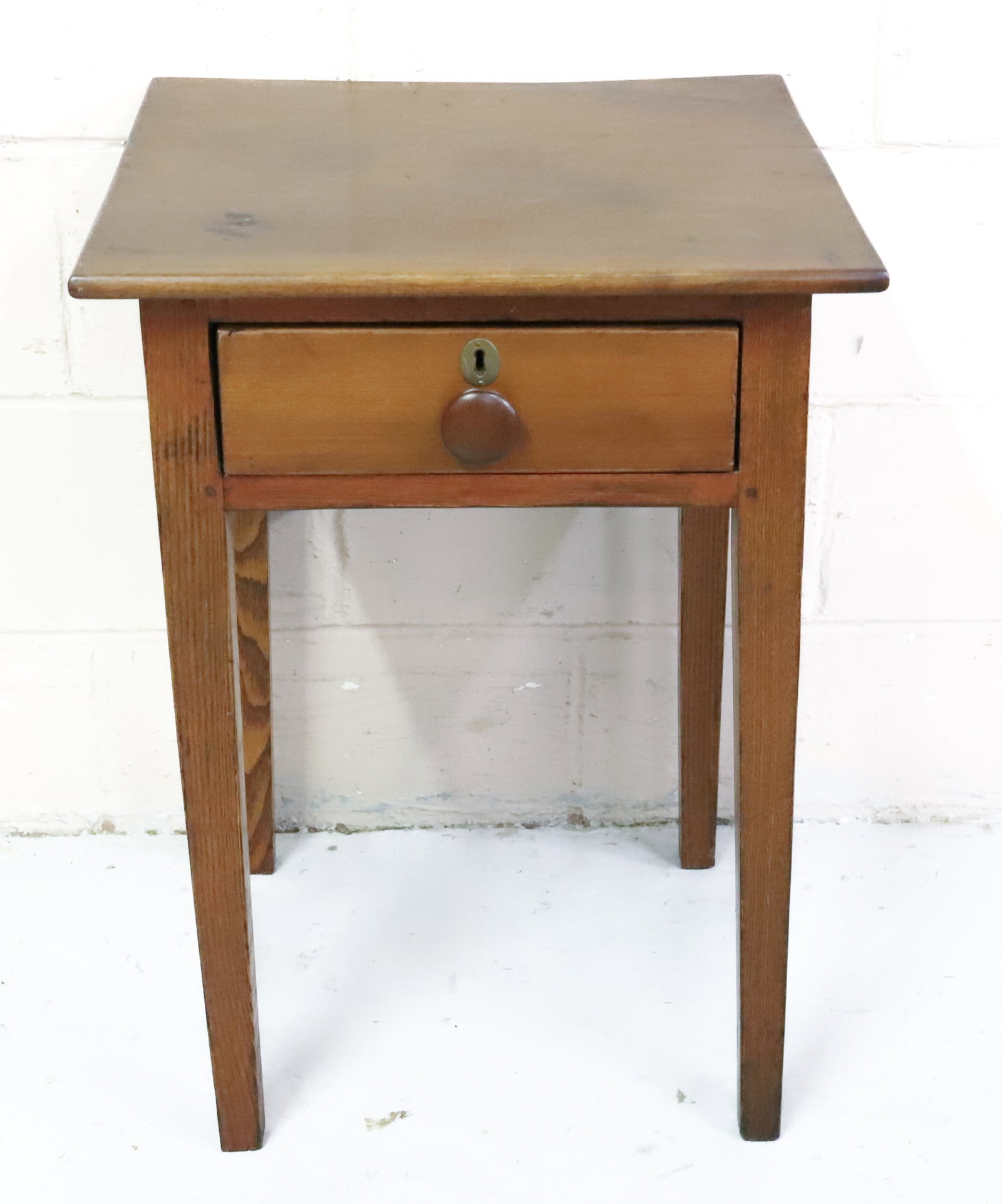 ONE DRAWER STAND: SINGLE DRAWER. TAPERED LEGS. 26" X 19" X 18 3/4". PLEASE READ CAREFULLY - Terms for Purchasing and Shipping of Auction Items. Please read carefully before bidding. Hartzell’s Auction Gallery. Ha