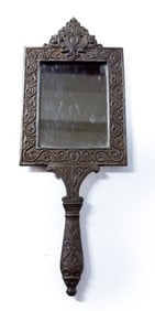 CAST IRON HAND MIRROR