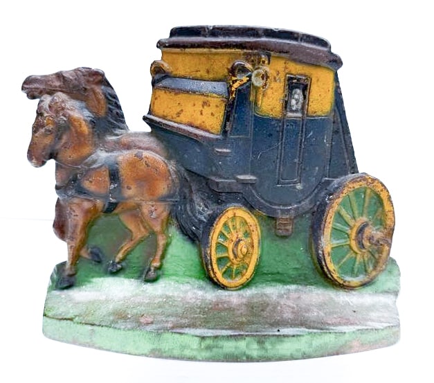 CAST IRON STAGECOACH DOORSTOP (1 of 4)