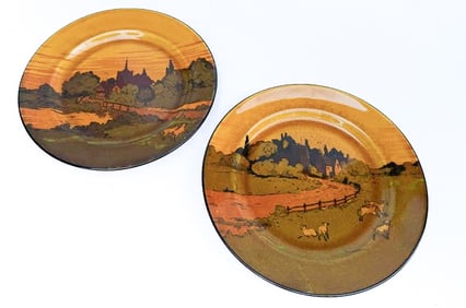 (2) ROYAL DOULTON SCENIC PLATES