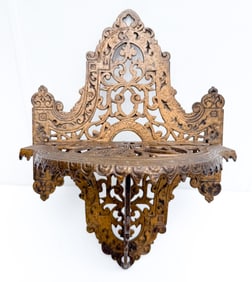 VICTORIAN CAST IRON WALL SHELF