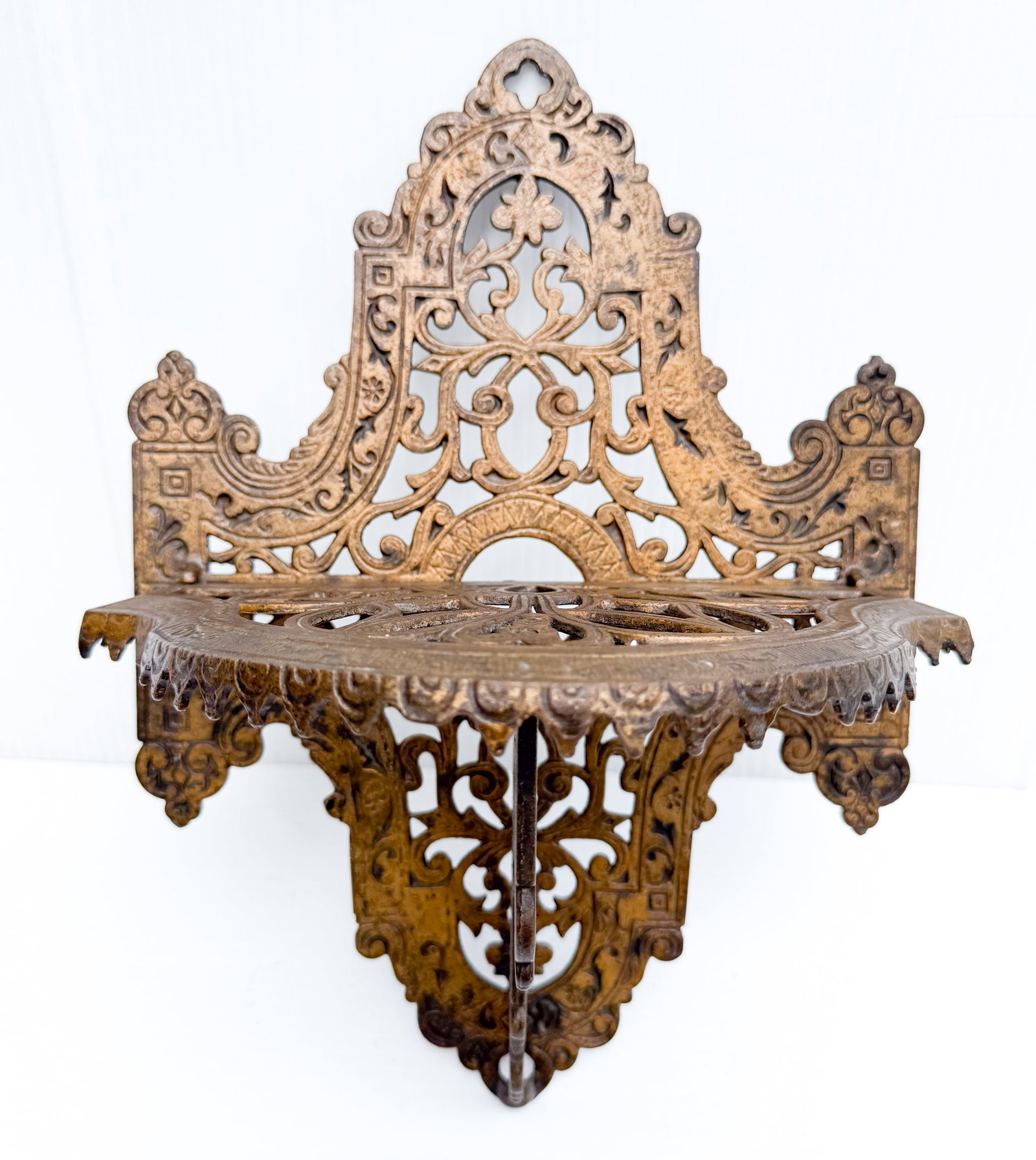 VICTORIAN CAST IRON WALL SHELF (1 of 6)