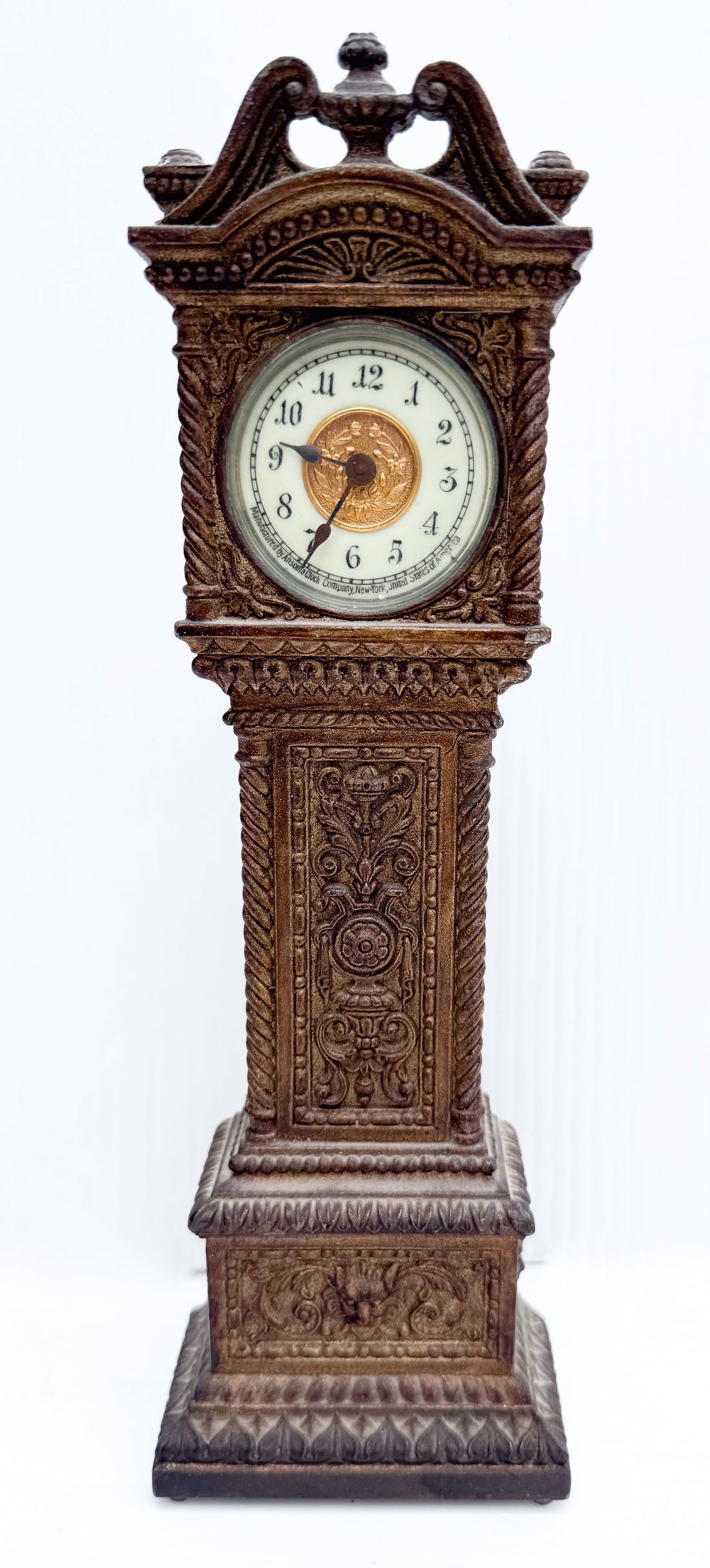 CAST IRON  "MINIATURE" TALL CASE CLOCK (1 of 7)
