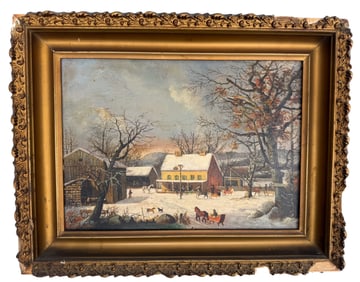 G.H. DURRIE OIL ON ACADEMY BOARD