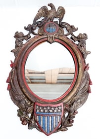 CAST IRON PATRIOTIC MIRROR