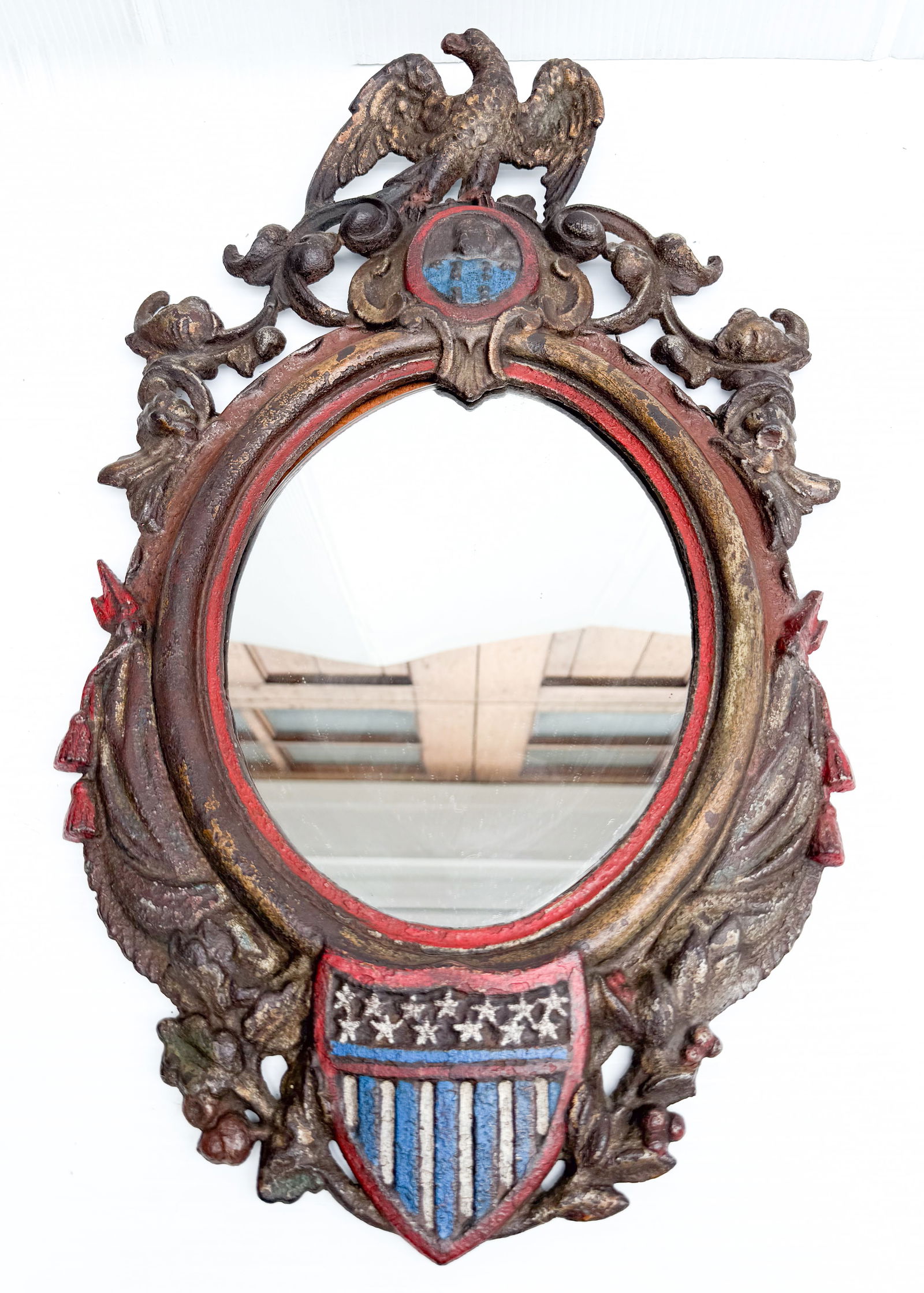 CAST IRON PATRIOTIC MIRROR (1 of 5)