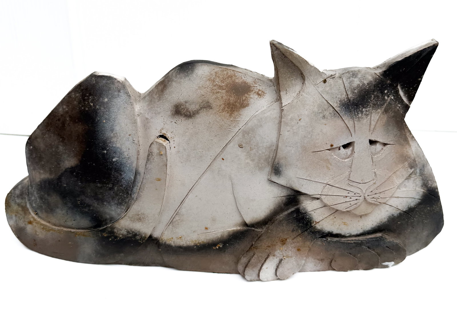 FOLK ART POTTERY CAT (1 of 6)
