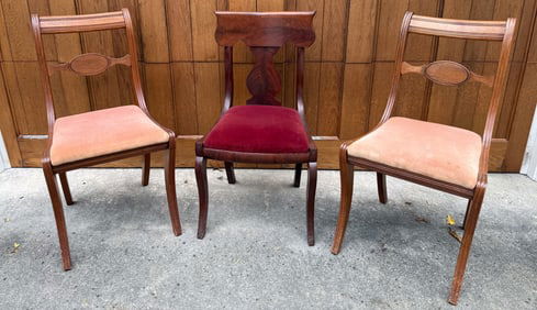 (3) ANTIQUE SIDE CHAIRS