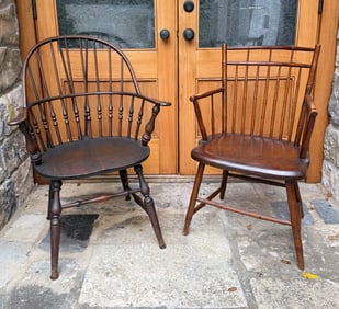 SACK BACK WINDSOR AND BIRDCAGE WINDSOR CHAIRS