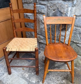 (2) COUNTRY SIDE CHAIRS