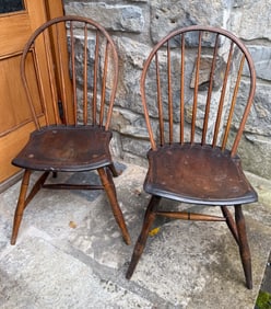 (2) EARLY WINDSOR CHAIRS