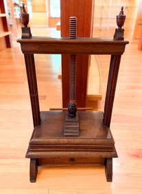 ANTIQUE WOODEN LINEN PRESS