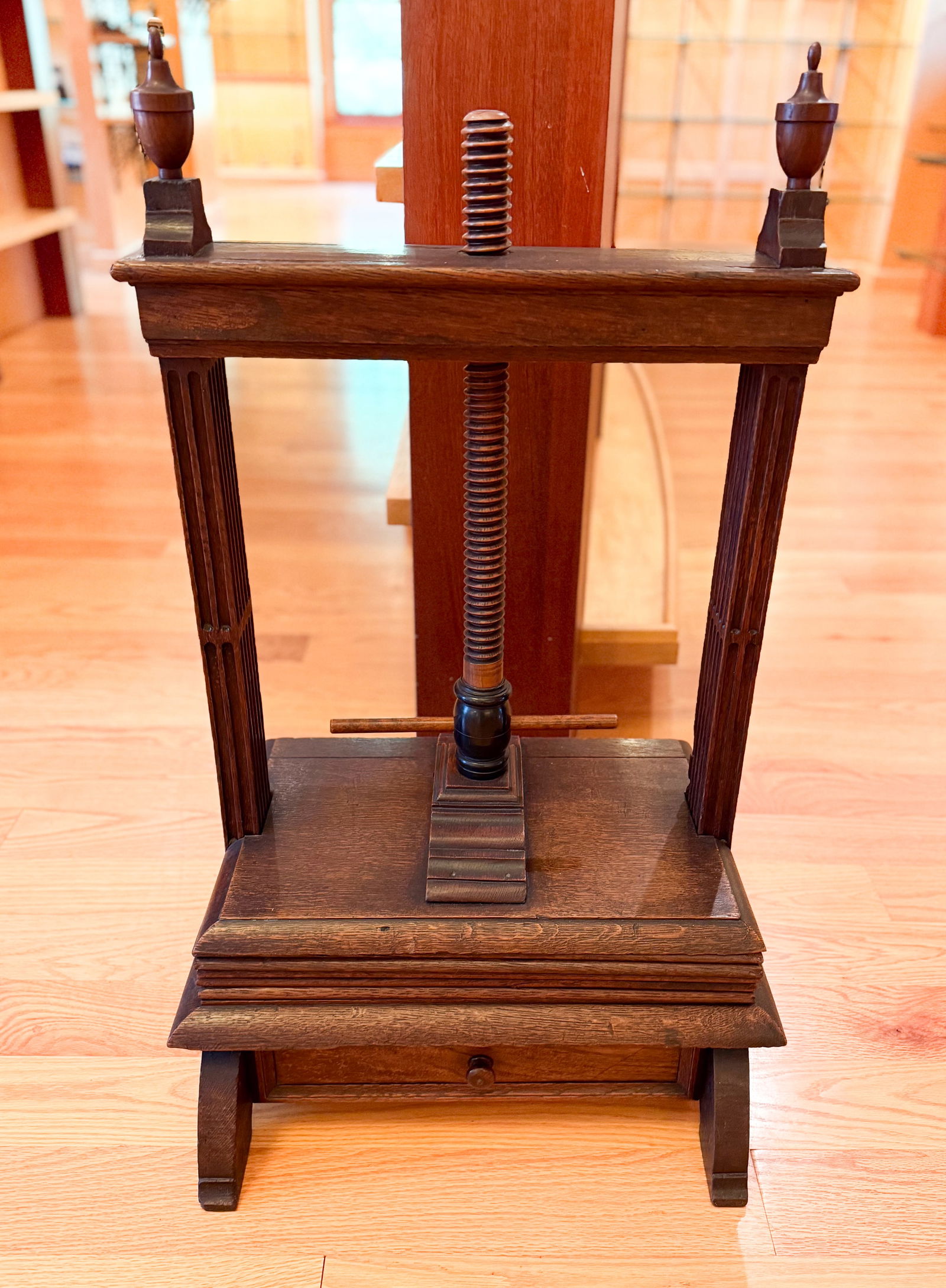 ANTIQUE WOODEN LINEN PRESS (1 of 5)