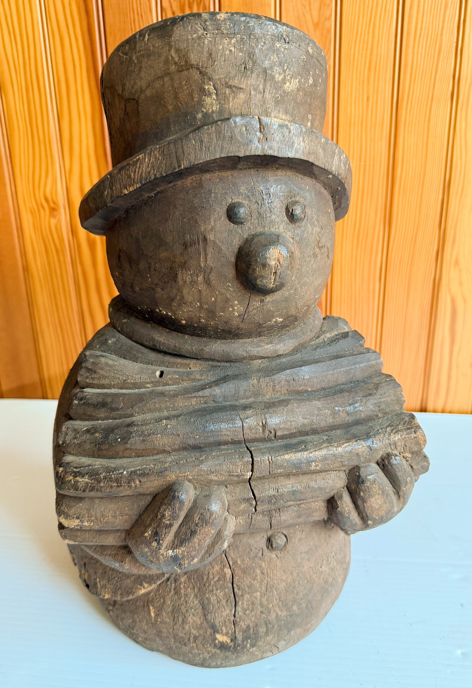 PAPIER-MACHE SNOWMAN MOLD (1 of 5)