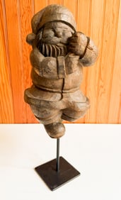 PAPIER-MACHE SANTA CLAUS MOLD, BELSNICKEL