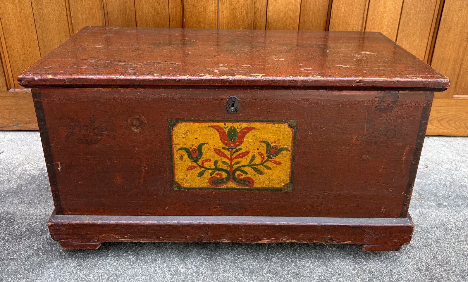 19TH C. PAINT DECORATED BLANKET CHEST (1 of 15)