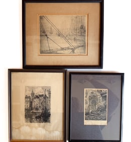 LOT OF ANTIQUE ETCHINGS, PRINTS