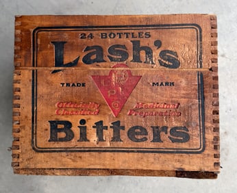 LASH'S BITTERS ADVERTISING CRATE
