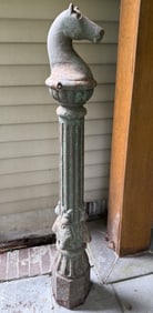 CAST IRON HORSE HITCHING POST