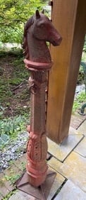 CAST IRON HORSE HITCHING POST
