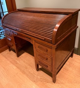 ANTIQUE ROLL-TOP DESK