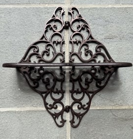 VICTORIAN CAST IRON WALL SHELF