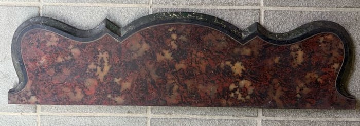 PAINT DECORATED SLATE MANTLE