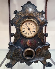 BRADLEY & HUBBARD CAST IRON FRONT MANTLE CLOCK