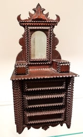 TRAMP ART MINIATURE DRESSER