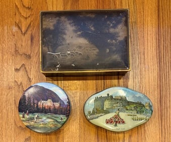 (3) ANTIQUE BISCUIT TINS