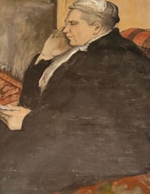 VINTAGE PASTEL AND INK, WOMAN READING