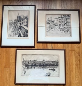 LOT OF VINTAGE ETCHINGS