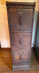 ANTIQUE THREE-DRAWER FILING CABINET