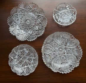 LOT OF ANTIQUE CUT GLASS