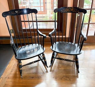 (2) PAINT DECORATED ROCKING CHAIRS
