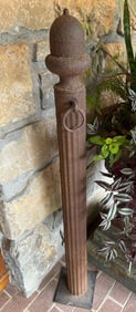 CAST IRON "ACORN" HITCHING POST
