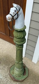 CAST IRON PAINTED HITCHING POST