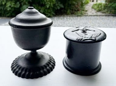 (2) CAST IRON STRING HOLDERS
