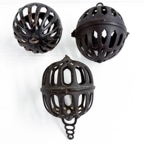 (3) CAST IRON STRING HOLDERS