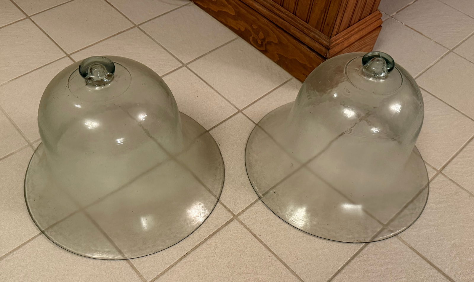 (2) GLASS BELLS JARS (1 of 3)