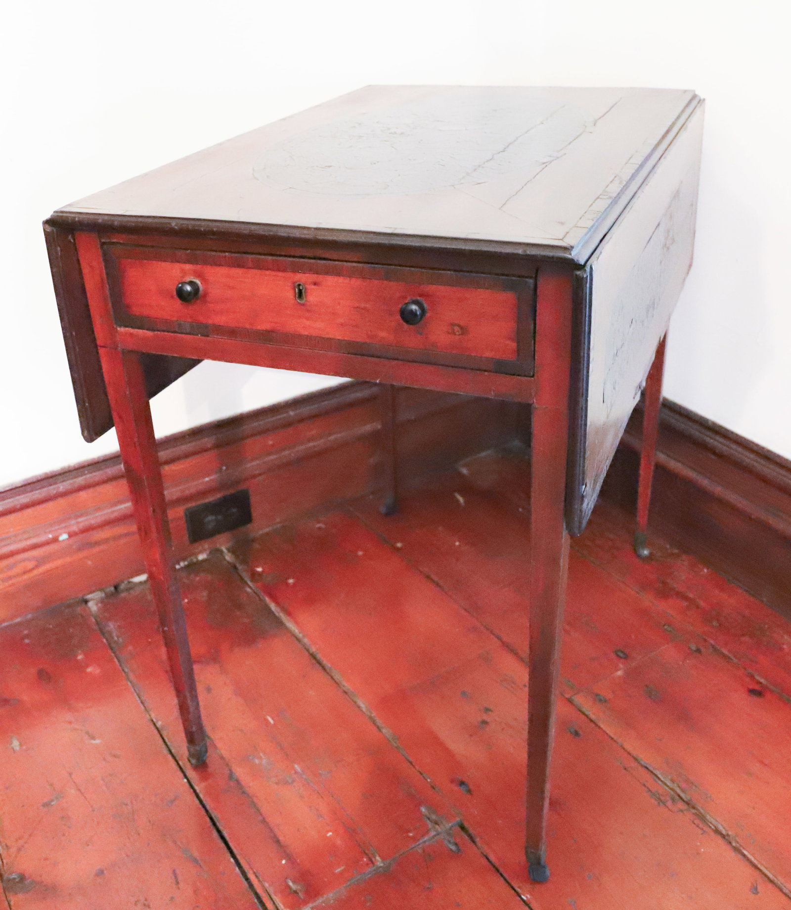 19TH C. DROP LEAF TABLE (1 of 6)