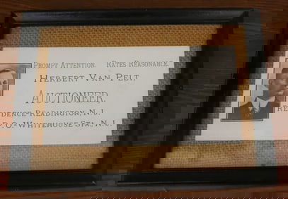 NEW JERSEY AUCTIONEER CALLING CARD