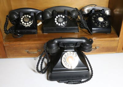 (4) VINTAGE TELEPHONES