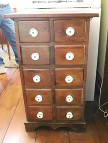 (10) DRAWER APOTHECARY CABINET