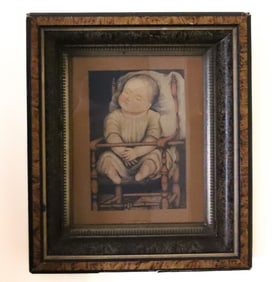 CHILD PRINT IN VICTORIAN FRAME