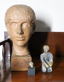 LOT OF POTTERY SCULPTURES