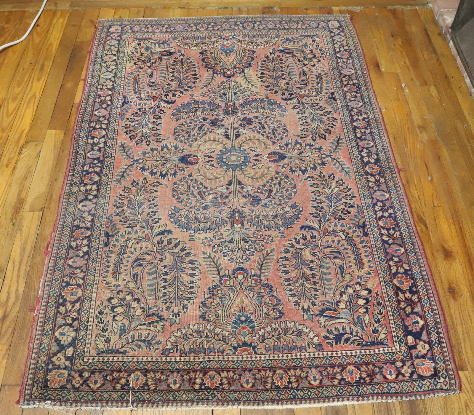 ANTIQUE ORIENTAL THROW RUG (1 of 3)