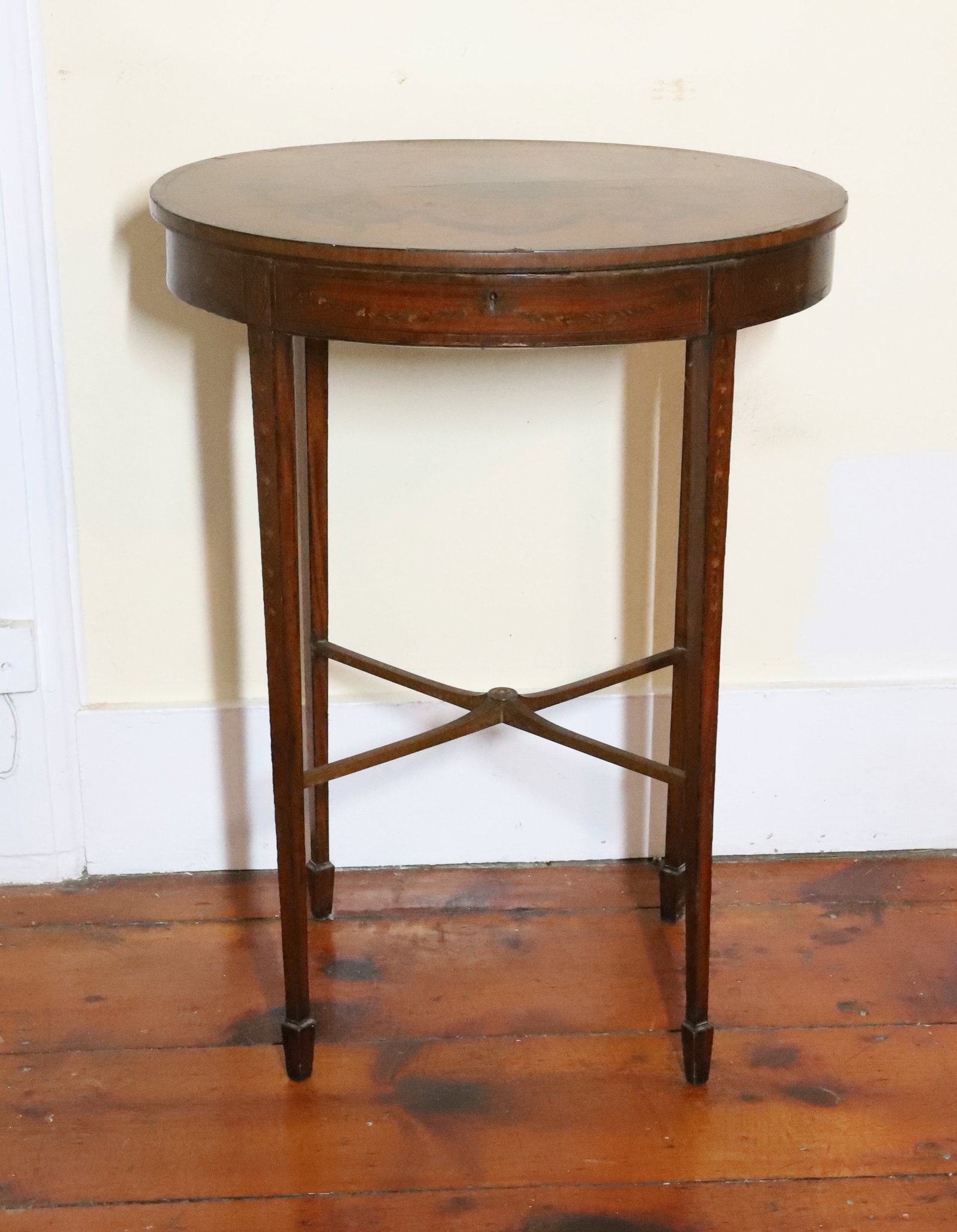 ANTIQUE INLAID OVAL TABLE (1 of 6)